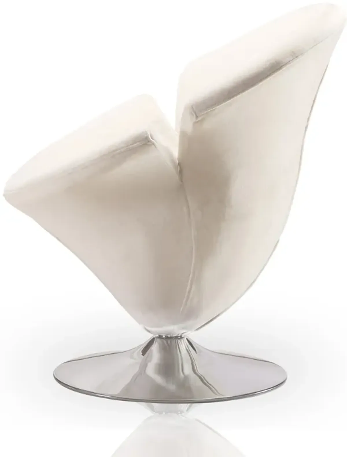 Tulip White Swivel Accent Chair