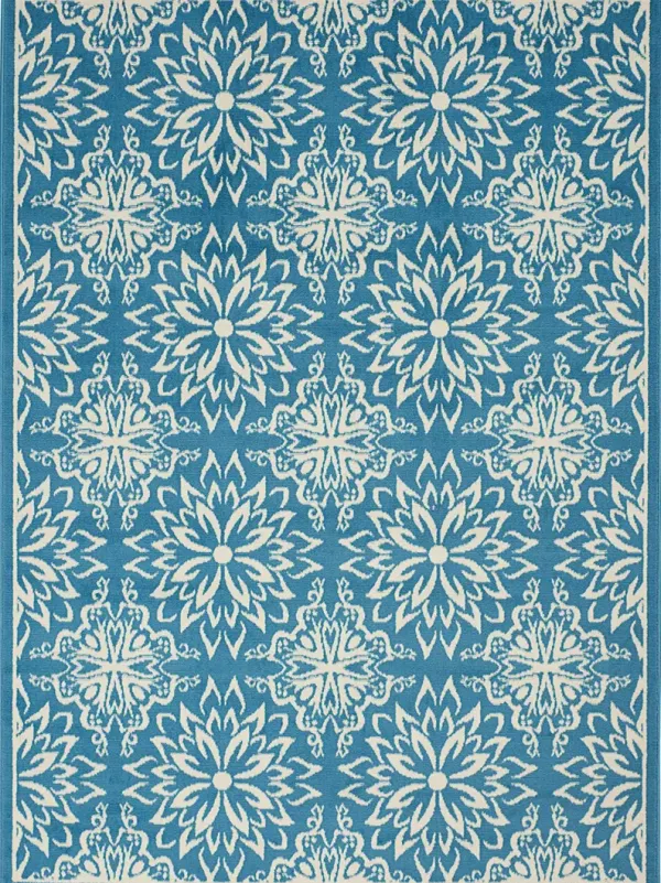 Jubilant JUB06 Ivory/Blue 6' x 9' Rug