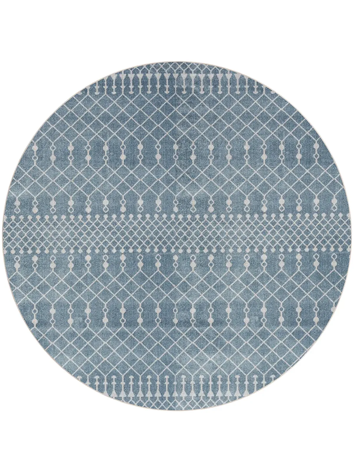 Astra Machine Washable ASW10 Blue 5'3" Round Rug