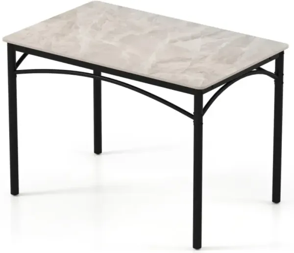 Hivvago Rectangular Modern Sintered Stone Dining Table for 4 People