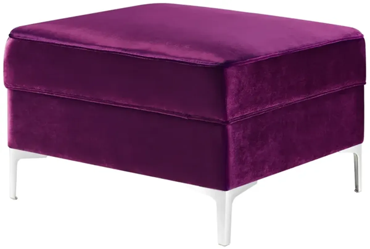 Inspired Home Clarinda Velvet Storage Ottoman