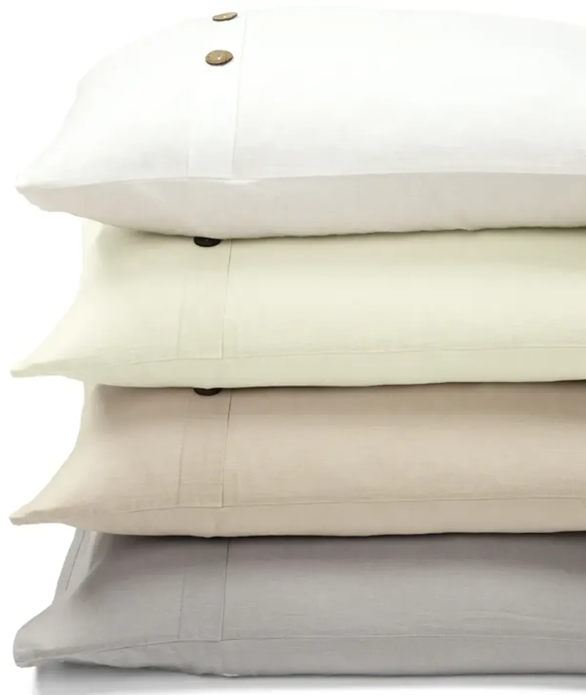 Belgian Flax Prewashed Linen Rich Cotton Blend Duvet Cover  3Pc Set