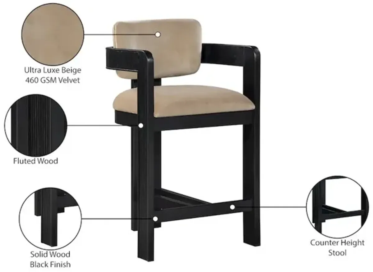 Meridian Furniture Sacha Velvet Stool