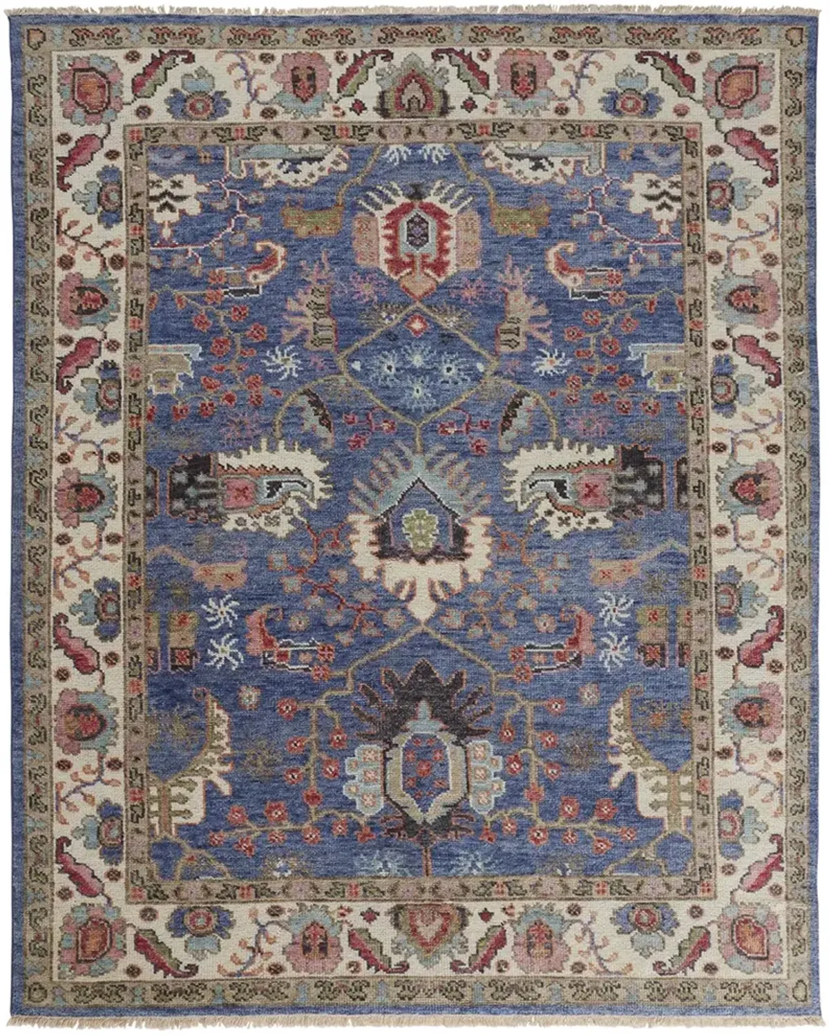 Beall 6708F Blue/Red 3'6" x 5'6" Rug