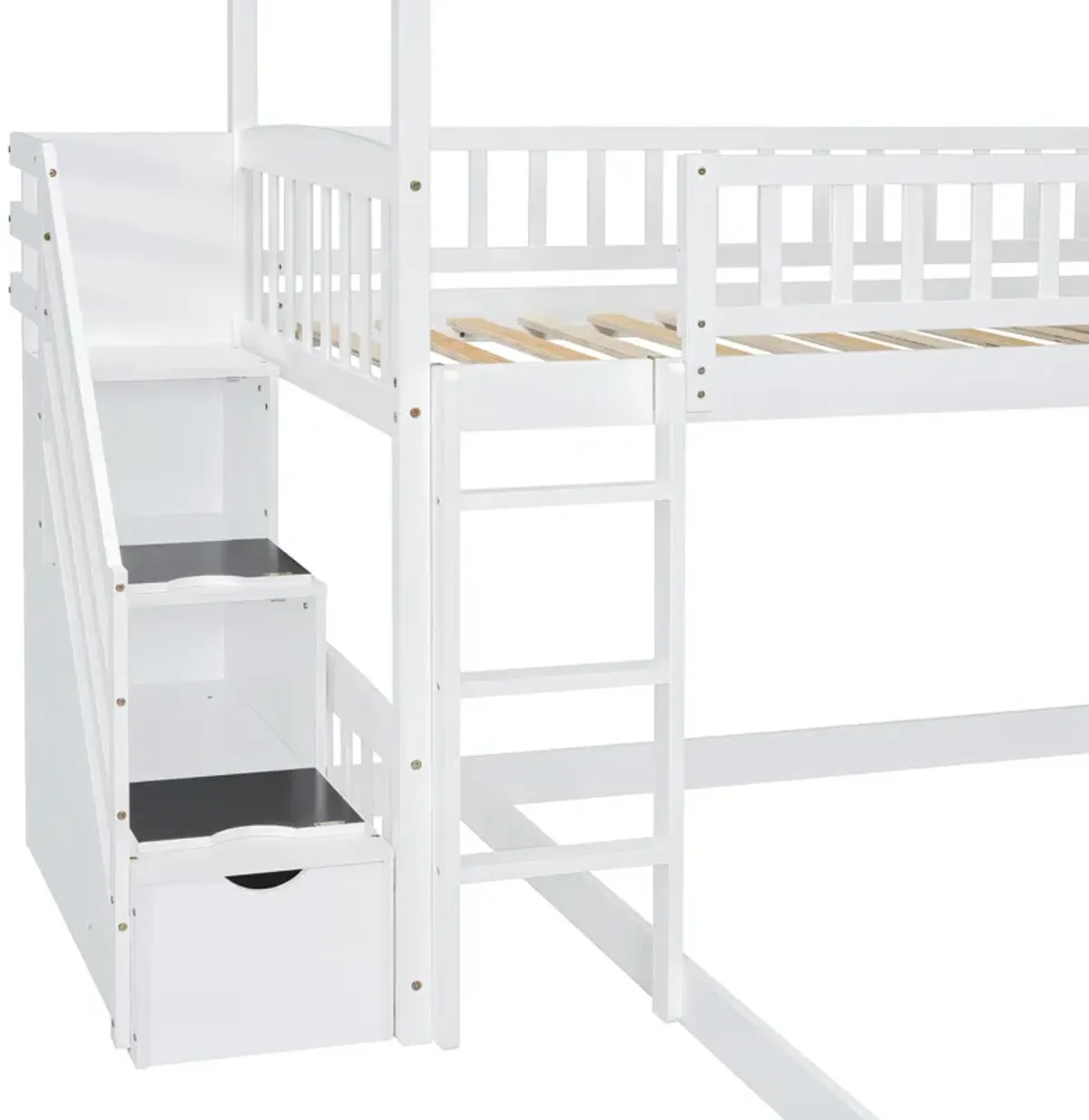 Merax Bunk Bed with Two Drawers and Slide