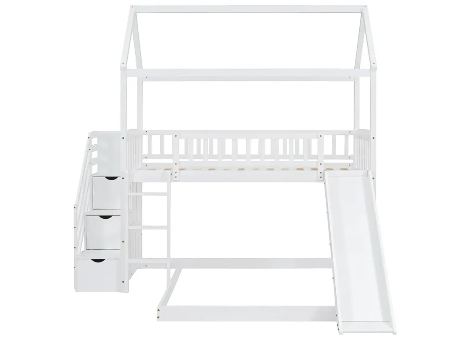 Merax Bunk Bed with Two Drawers and Slide