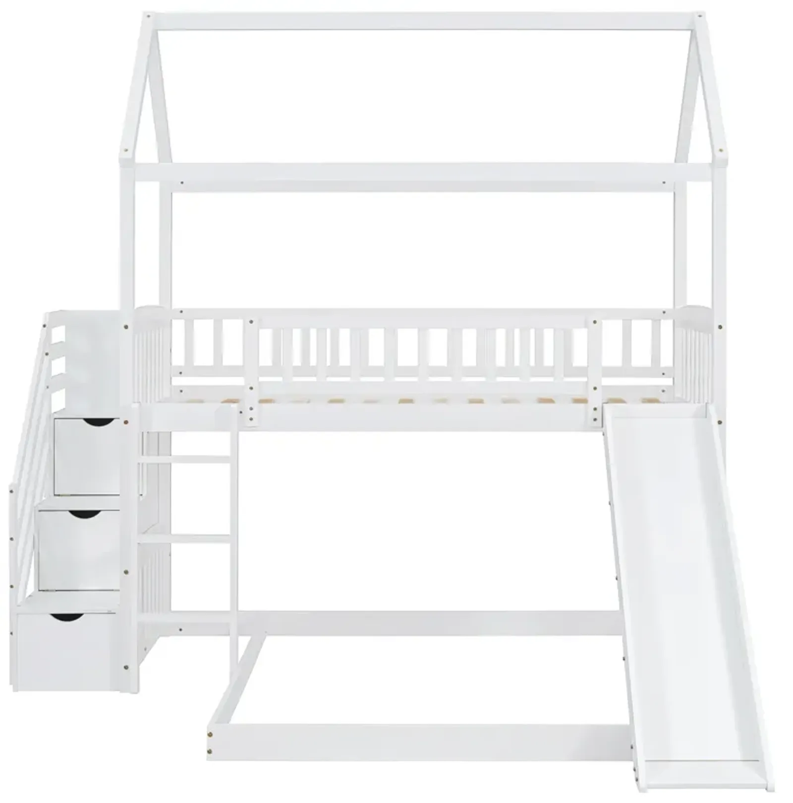 Merax Bunk Bed with Two Drawers and Slide