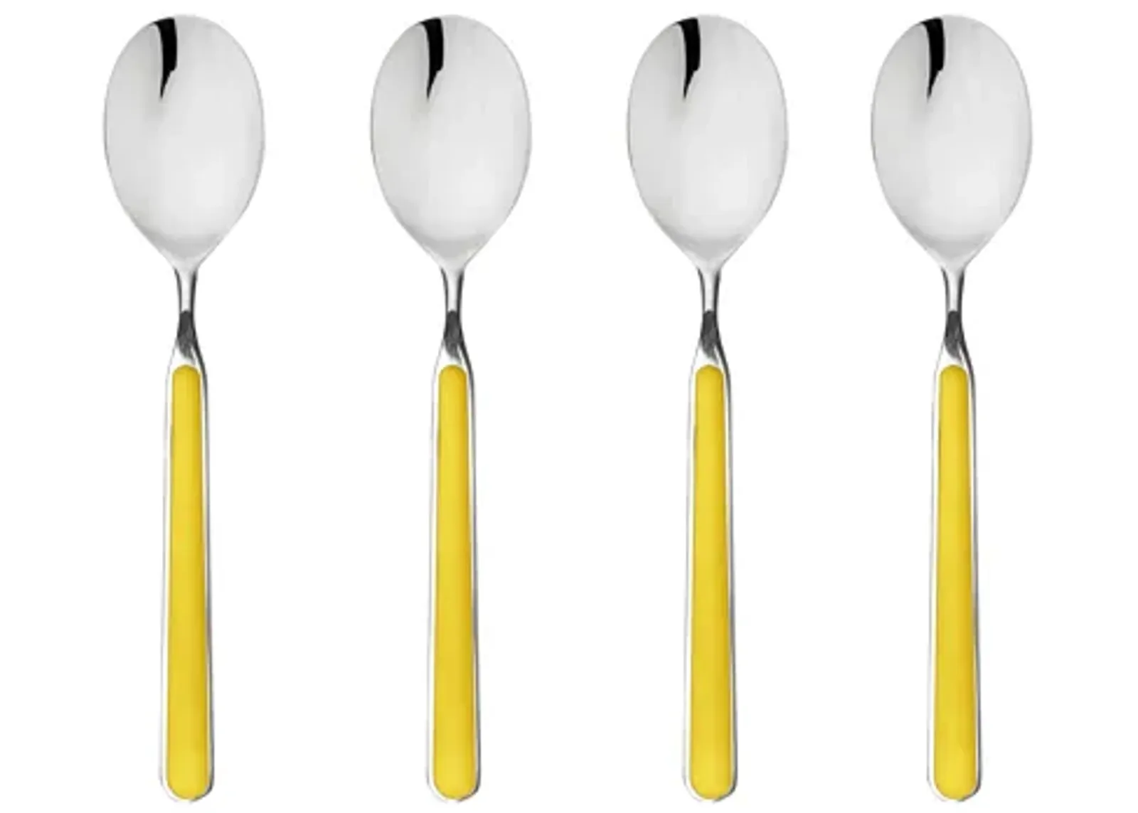 Fantasia 4-Piece Coffee Spoon Set in Yellow