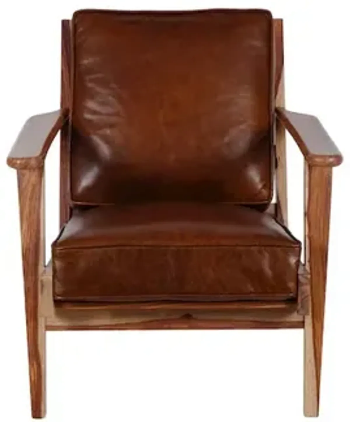 Porter Designs Corvallis Solid Sheesham Wood Accent Chair, Natural
