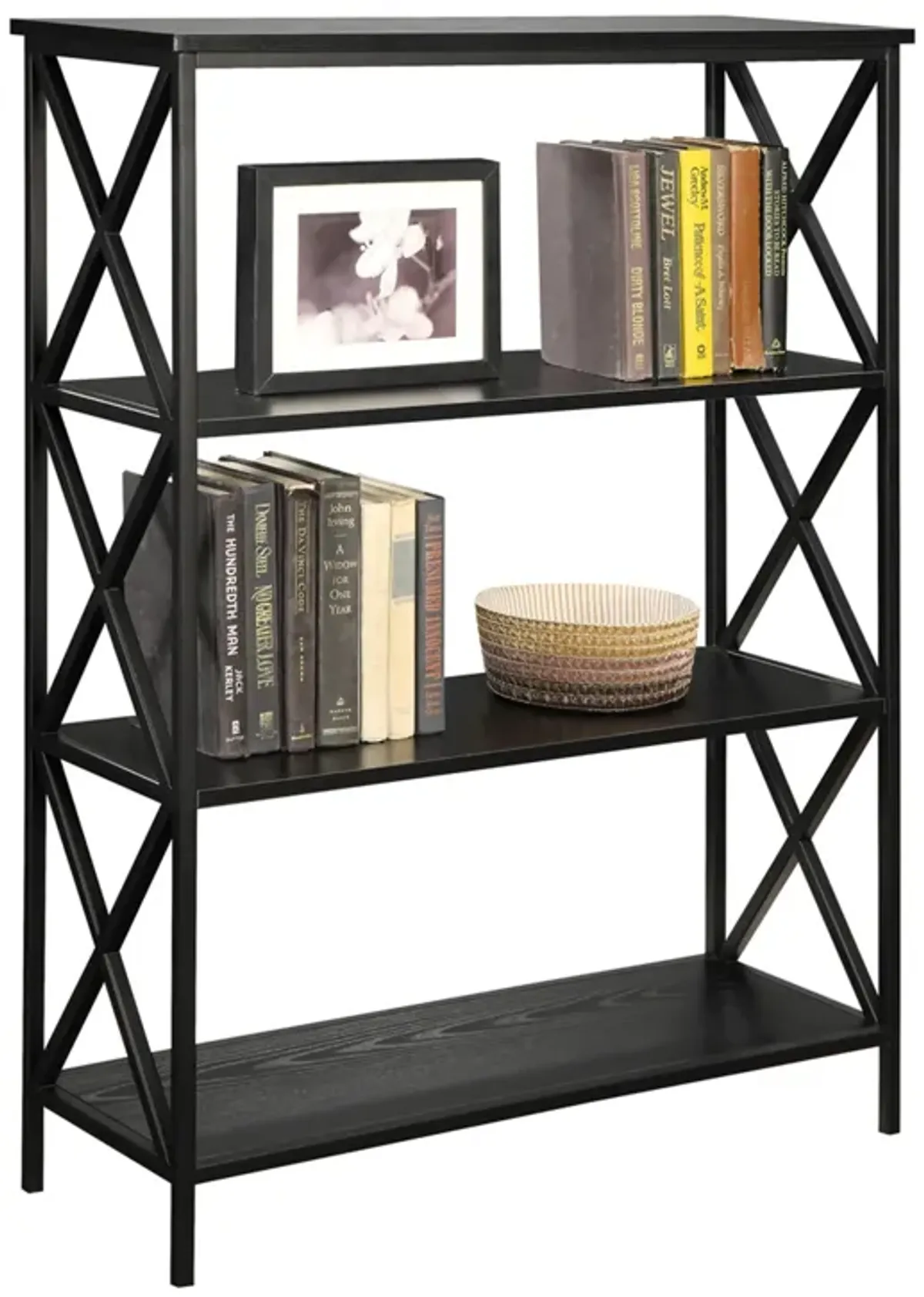 Convenience Concepts Tucson 4 Tier Bookcase, Black