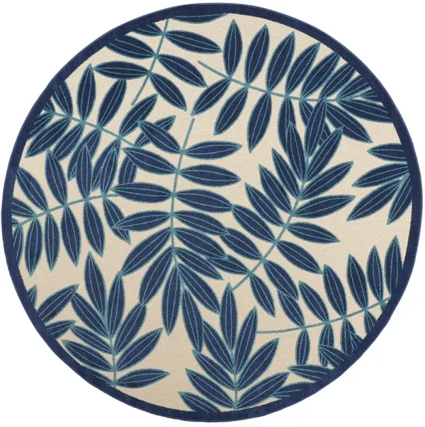Aloha ALH18 Navy 4' x Round Rug