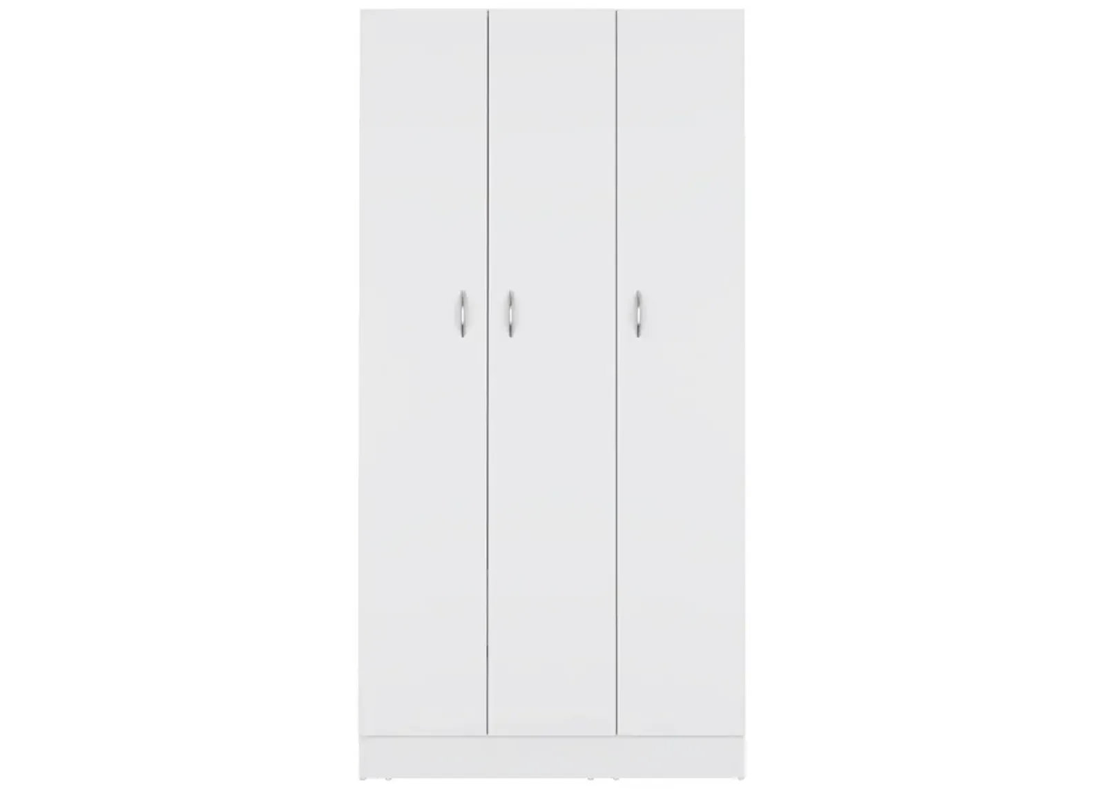 Westbury Wardrobe Armoire with 3-Doors and 2-Inner Drawers, Black -Bedroom