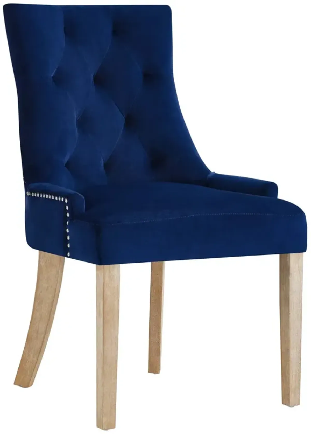 Modway Ponder Mid-Century Modern Four Dining Chair with Performance Velvet in Navy