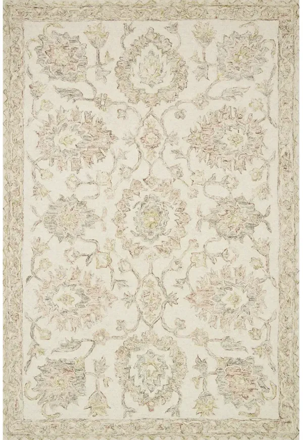 Norabel NOR04 Ivory/Blush 3'6" x 5'6" Rug