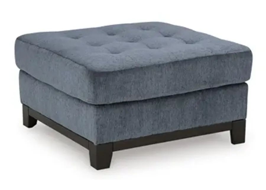 Maxon Place Oversized Accent Ottoman- Blue