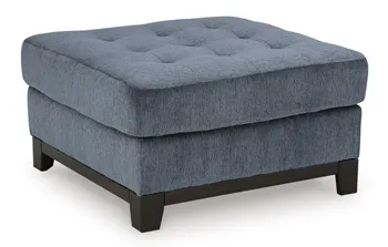 Maxon Place Oversized Accent Ottoman- Blue