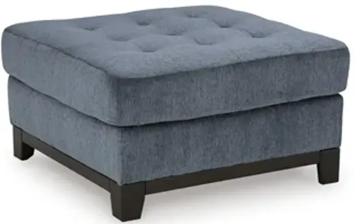 Maxon Place Oversized Accent Ottoman- Blue