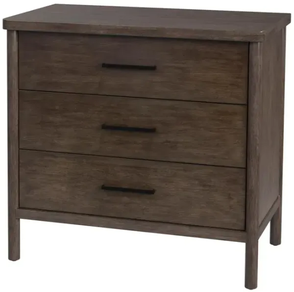 Butler Specialty Lennon 3 Drawer Rounded Leg Dresser, Brown