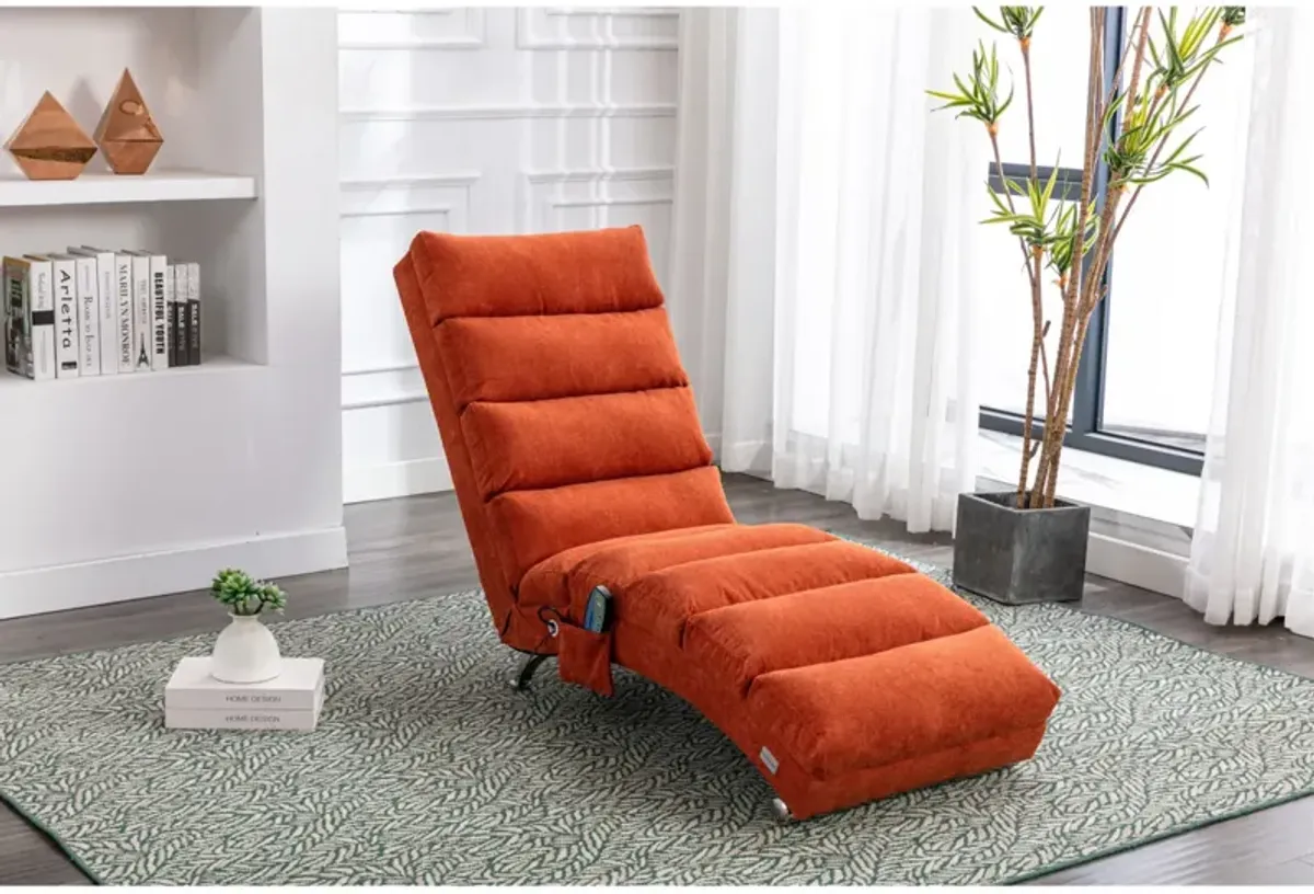 Linen Chaise Lounge Indoor Chair, Modern Long Lounger For Office Or Living Room