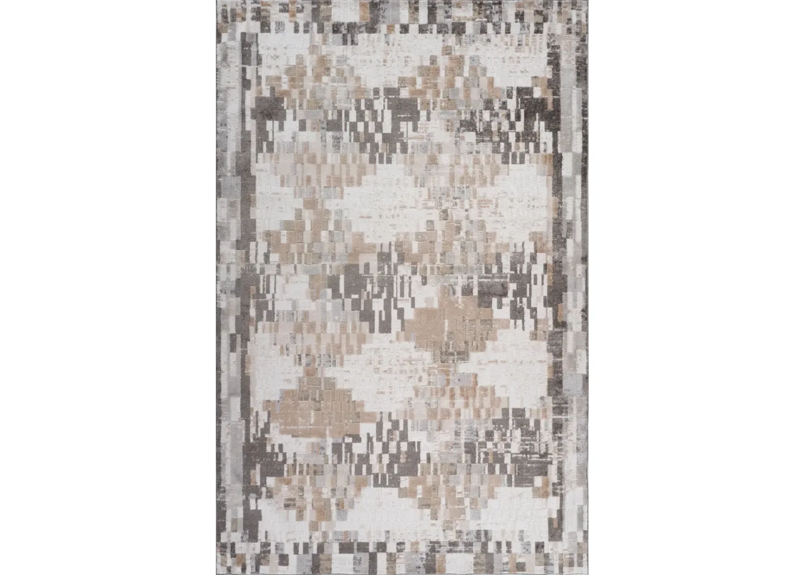 Cadence Abstract Modern Cream Brown Indoor Area Rug