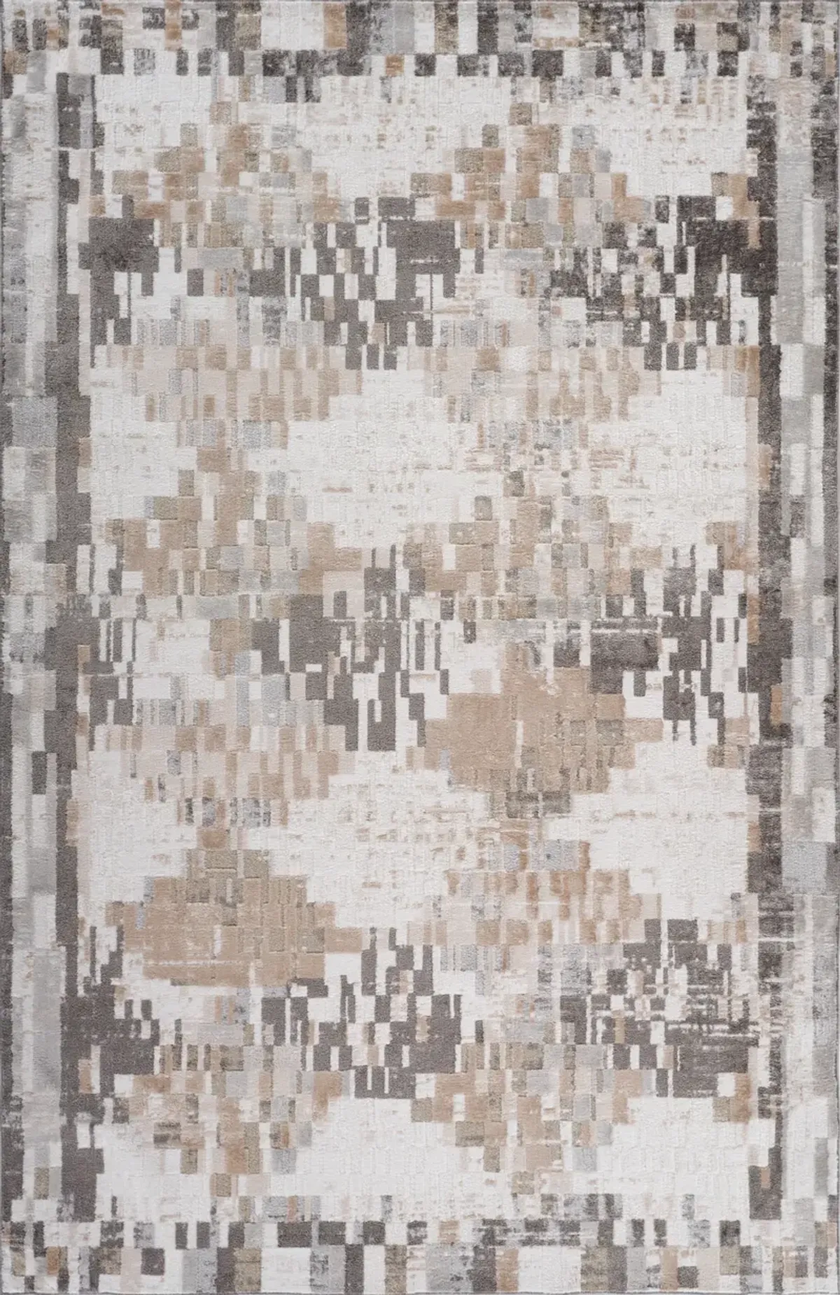 Cadence Abstract Modern Cream Brown Indoor Area Rug