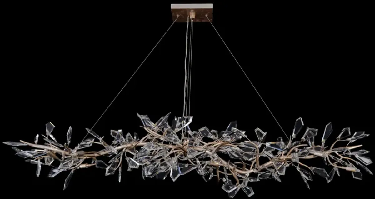 Kōtta Fourteen-Light Cut-Crystal Oblong Chandelier