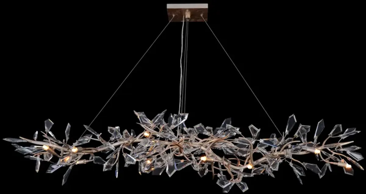 Kōtta Fourteen-Light Cut-Crystal Oblong Chandelier