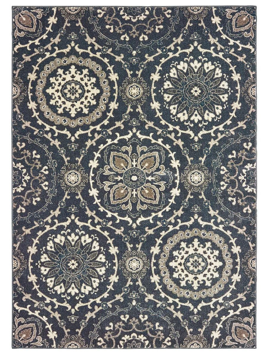 Richmond 6'7" x 9'6" Navy Rug