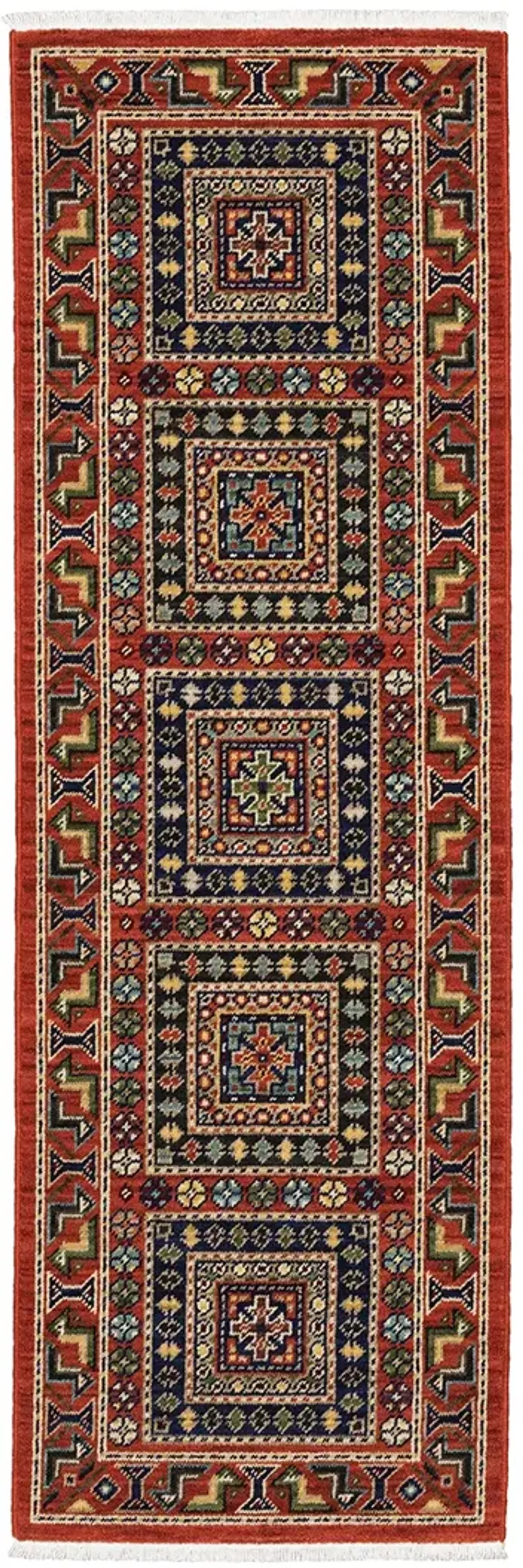 Lilihan 2'6" x 12' Red Rug