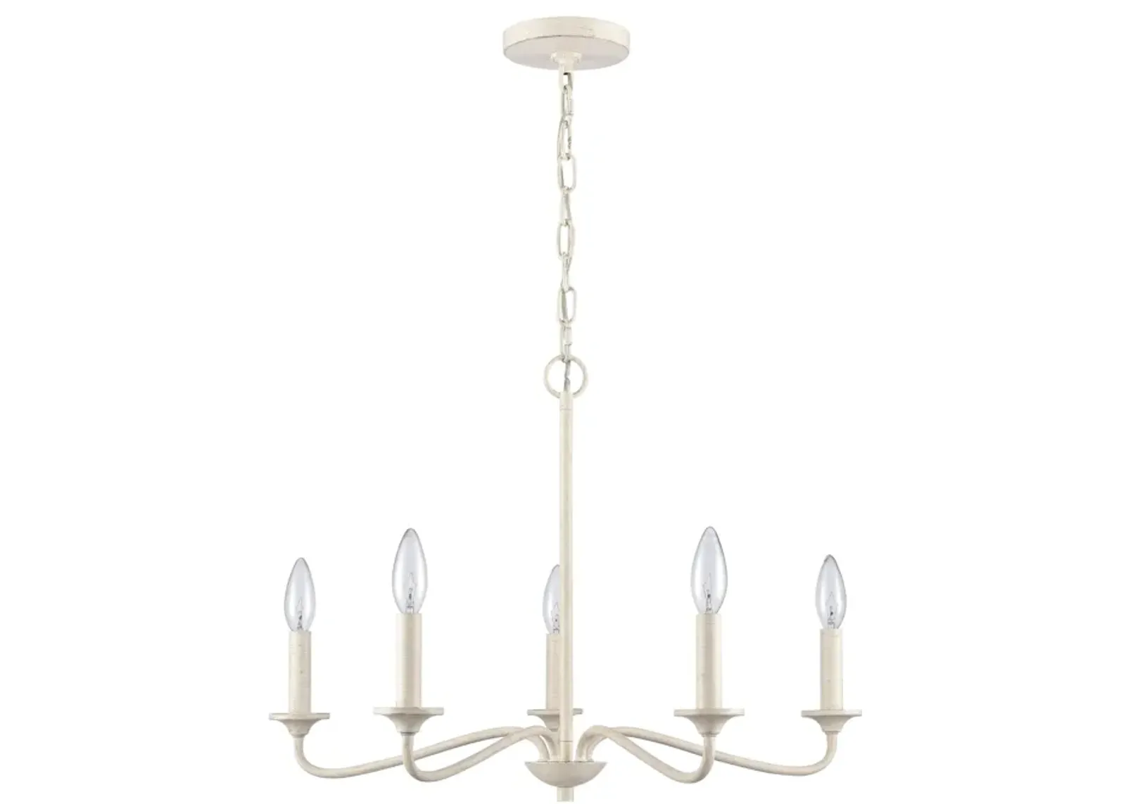 Quinn 24'' Wide 5-Light White Chandelier