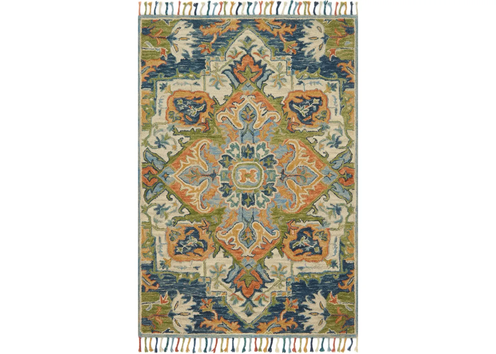 Zharah ZR11 Blue/Multi 7'9" x 9'9" Rug