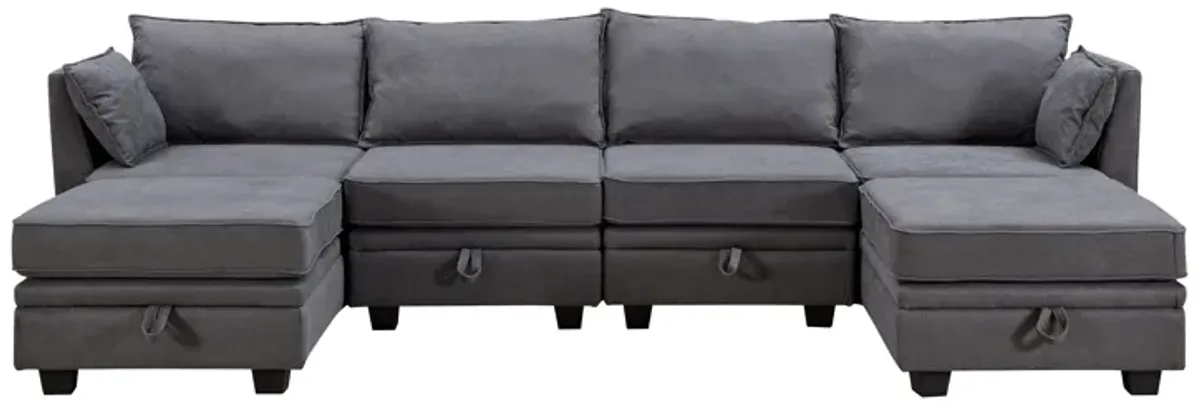 Modern Large U-Shape Modular Sectional Sofa