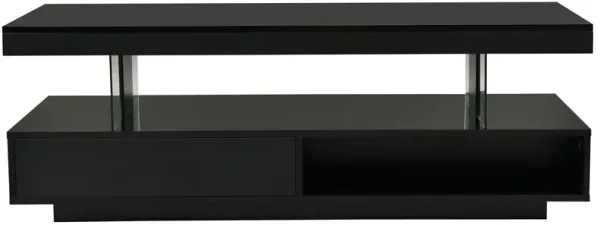 Merax Modern Center Table LED Coffee Table with Storage