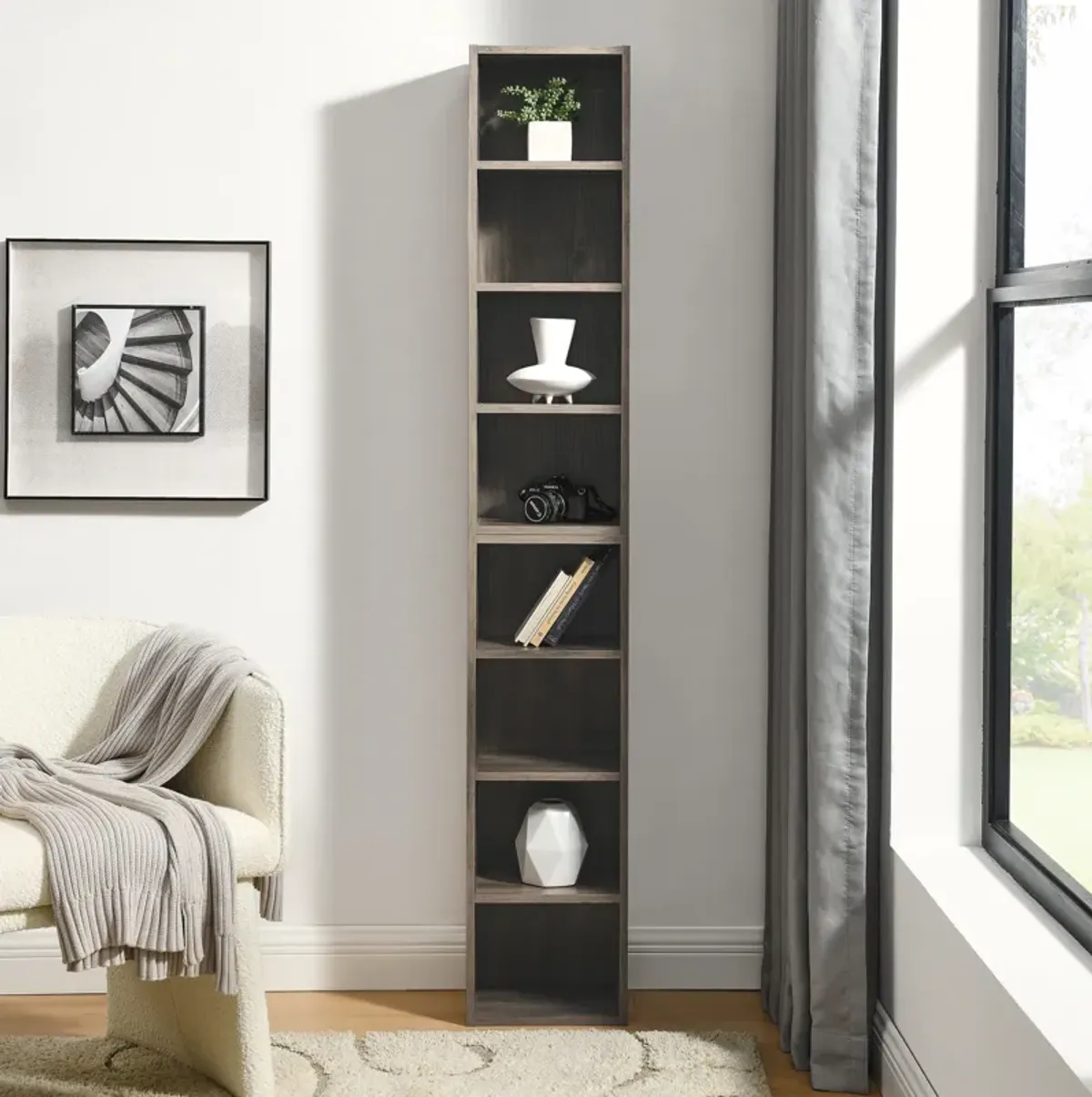 70.9 in.Tall Wood 4-Shelf Standard Bookcase with Shelves (Set of 2)