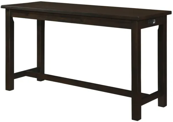 1 Drawer Counter Height Table with Backless Stools, Set of 4, Brown and Gray