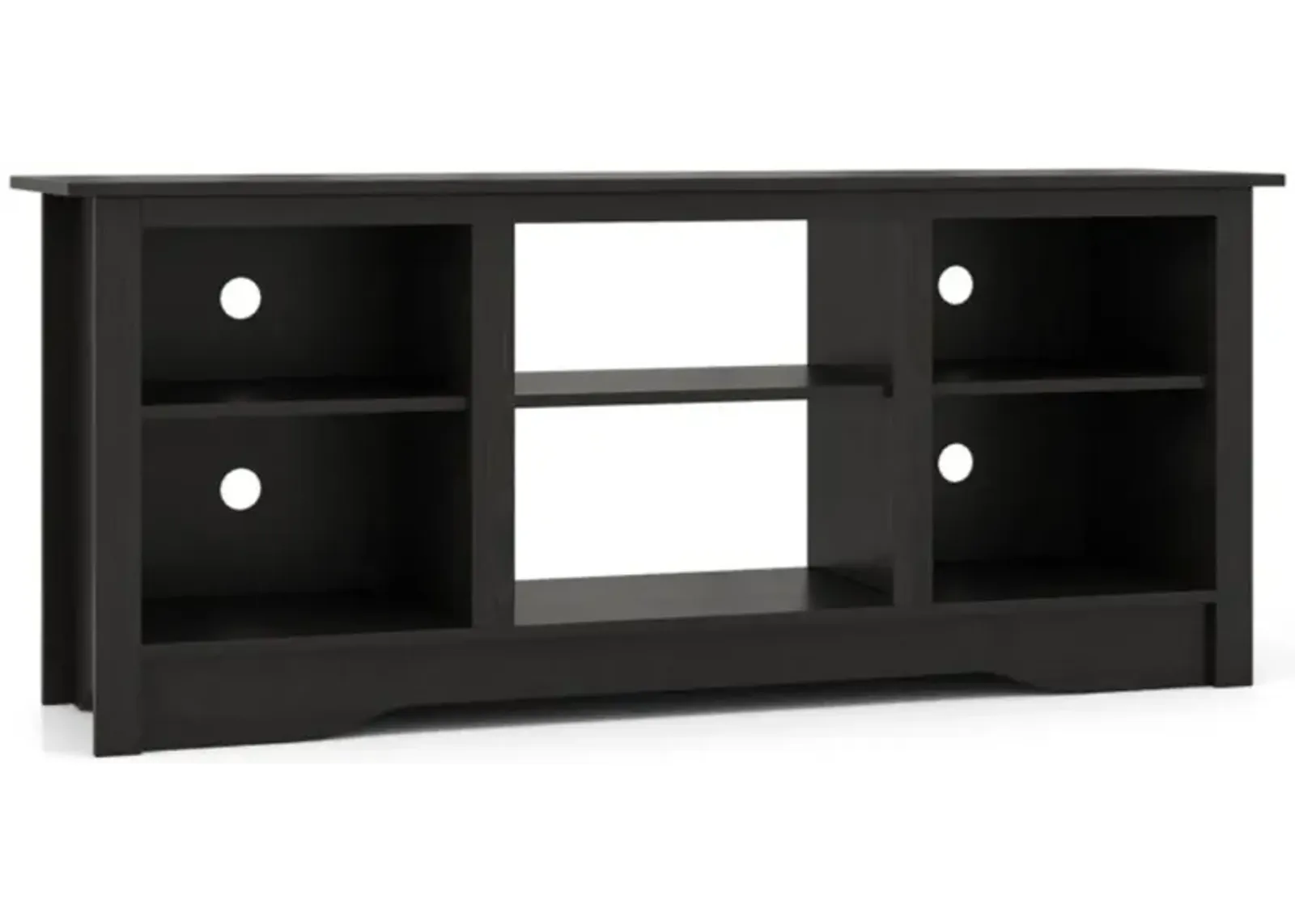 Hivvago TV Stand for up to 65 Inch Flat Screen TVs with Adjustable Shelves for 18 Inch Electric Fireplace (Not Included)