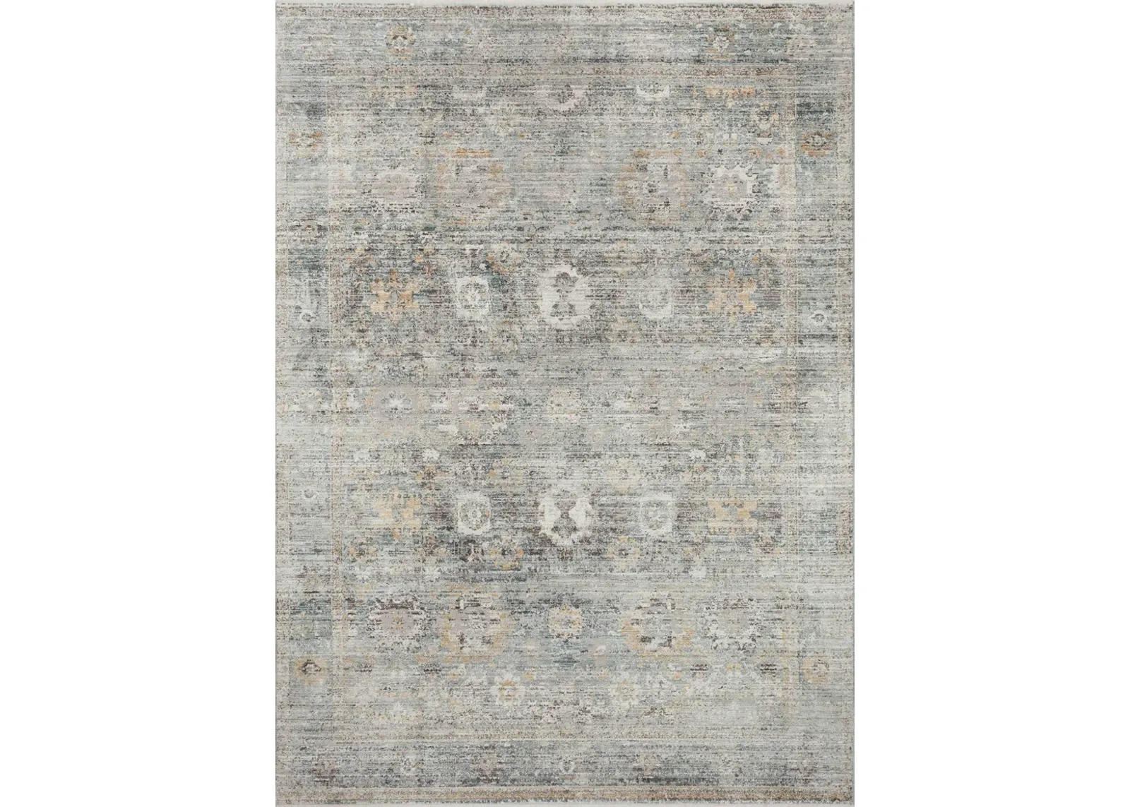 Bonney BNY06 Teal/Gold 5'3" x 7'6" Rug