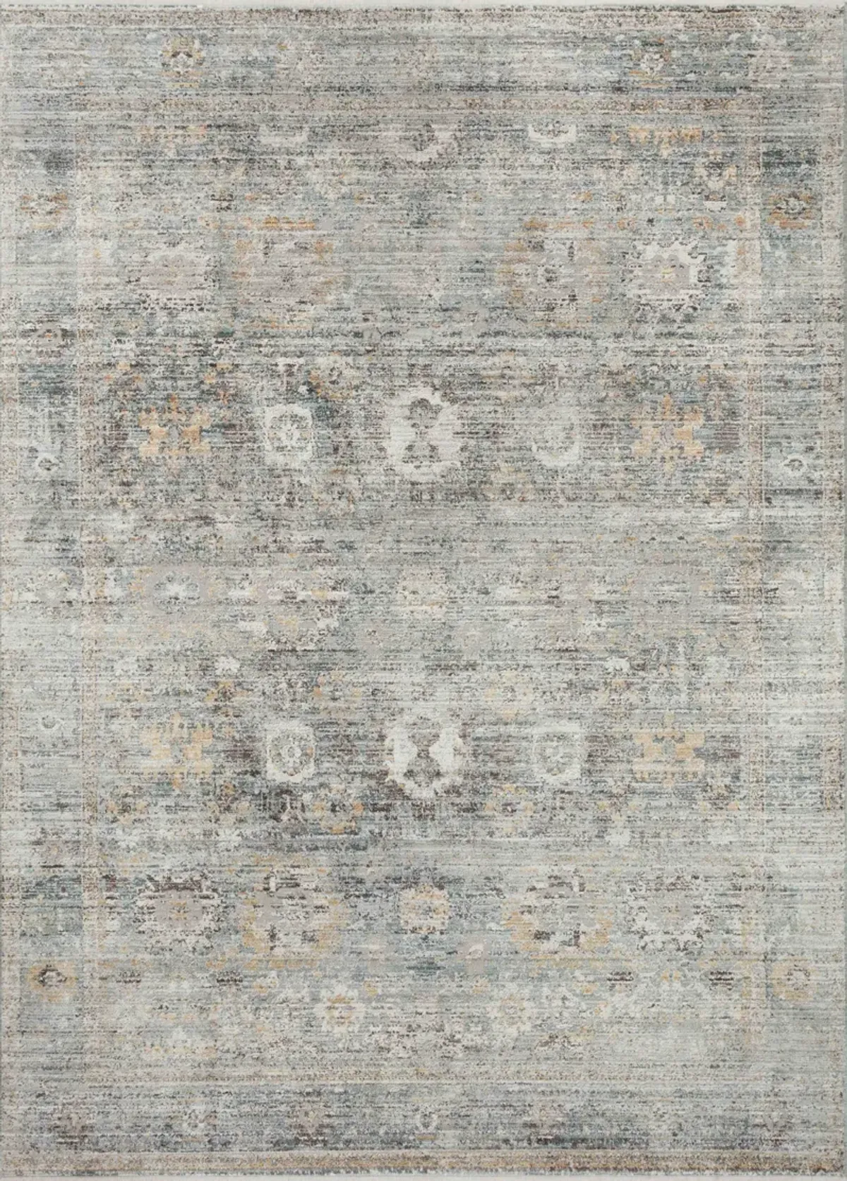 Bonney BNY06 Teal/Gold 5'3" x 7'6" Rug