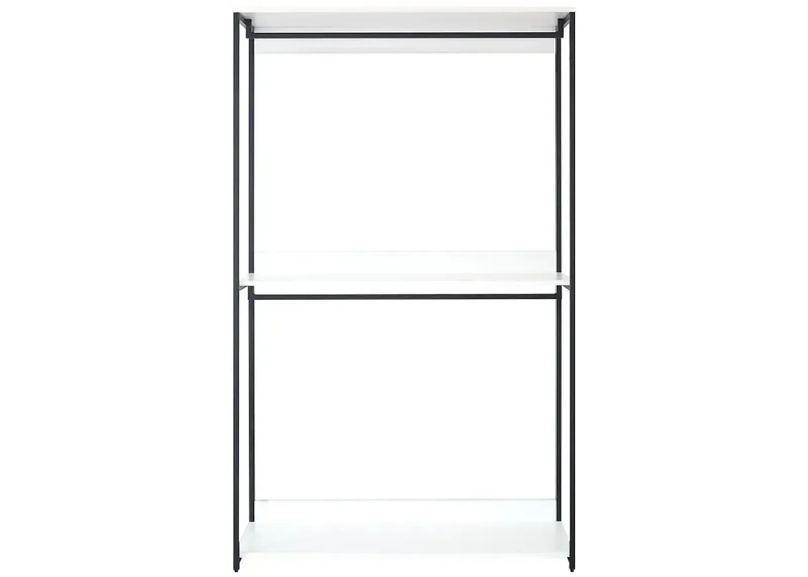 FC Design Klair Living 47" Wood and Metal Walk-in Closet with One Shelf