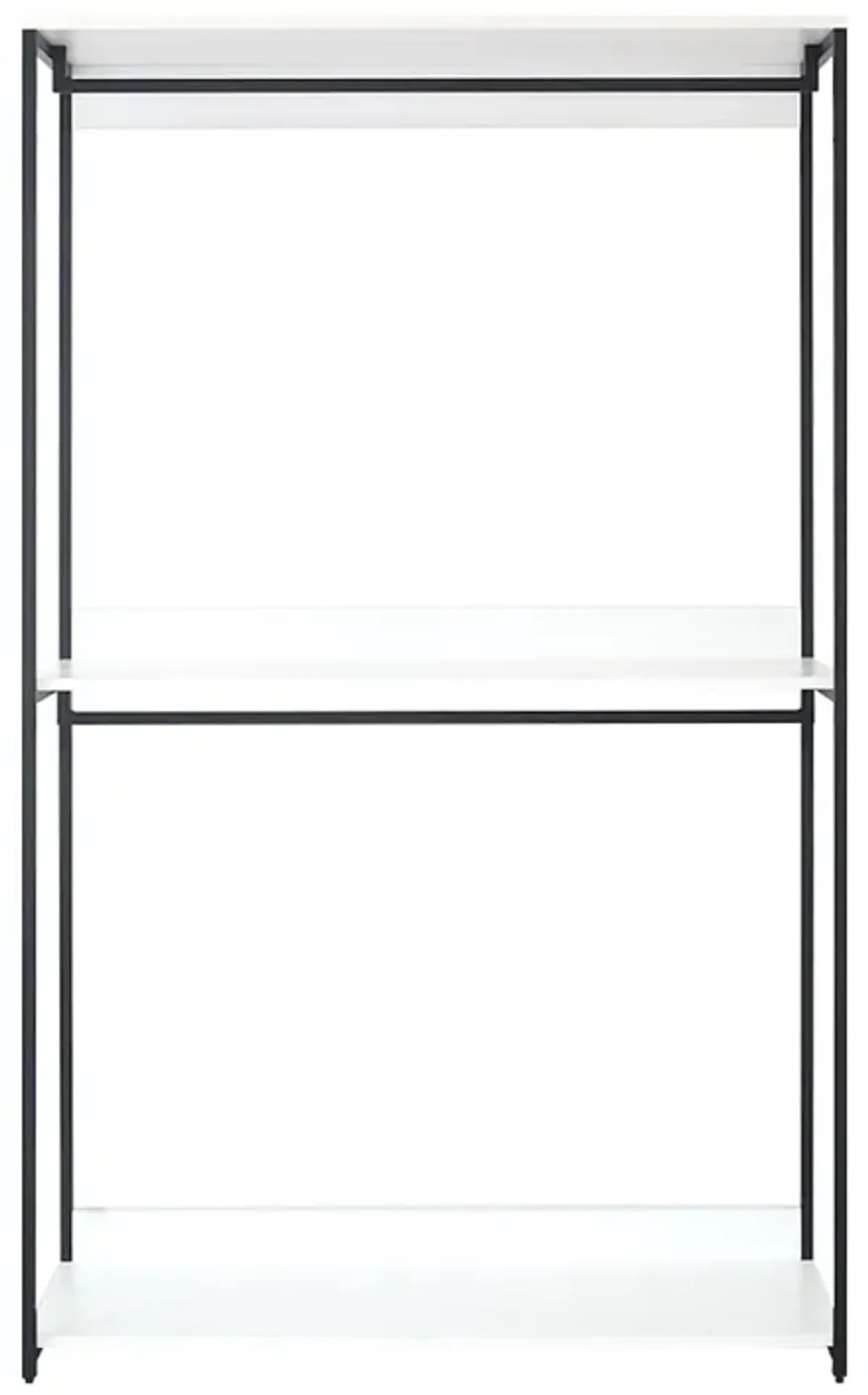 FC Design Klair Living 47" Wood and Metal Walk-in Closet with One Shelf