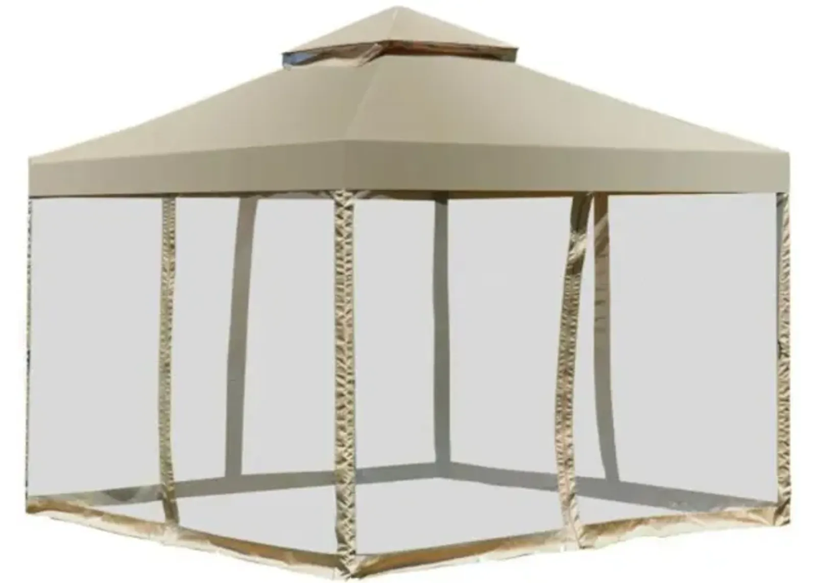 Hivvago Outdoor 2-Tier 10 Feet x 10 Feet Screw-free Structure Shelter Gazebo Canopy