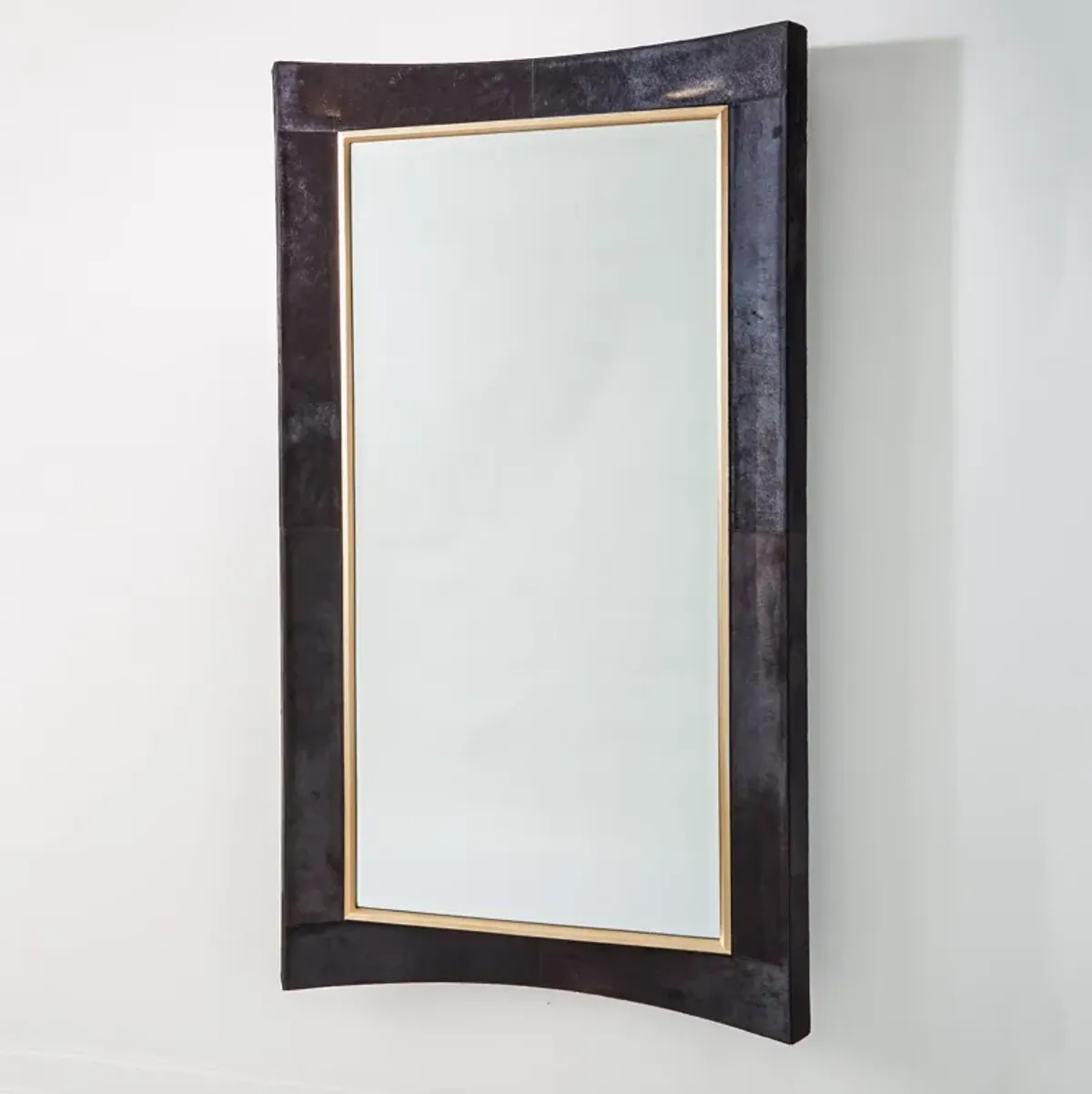 Curved Floor Mirror- Black