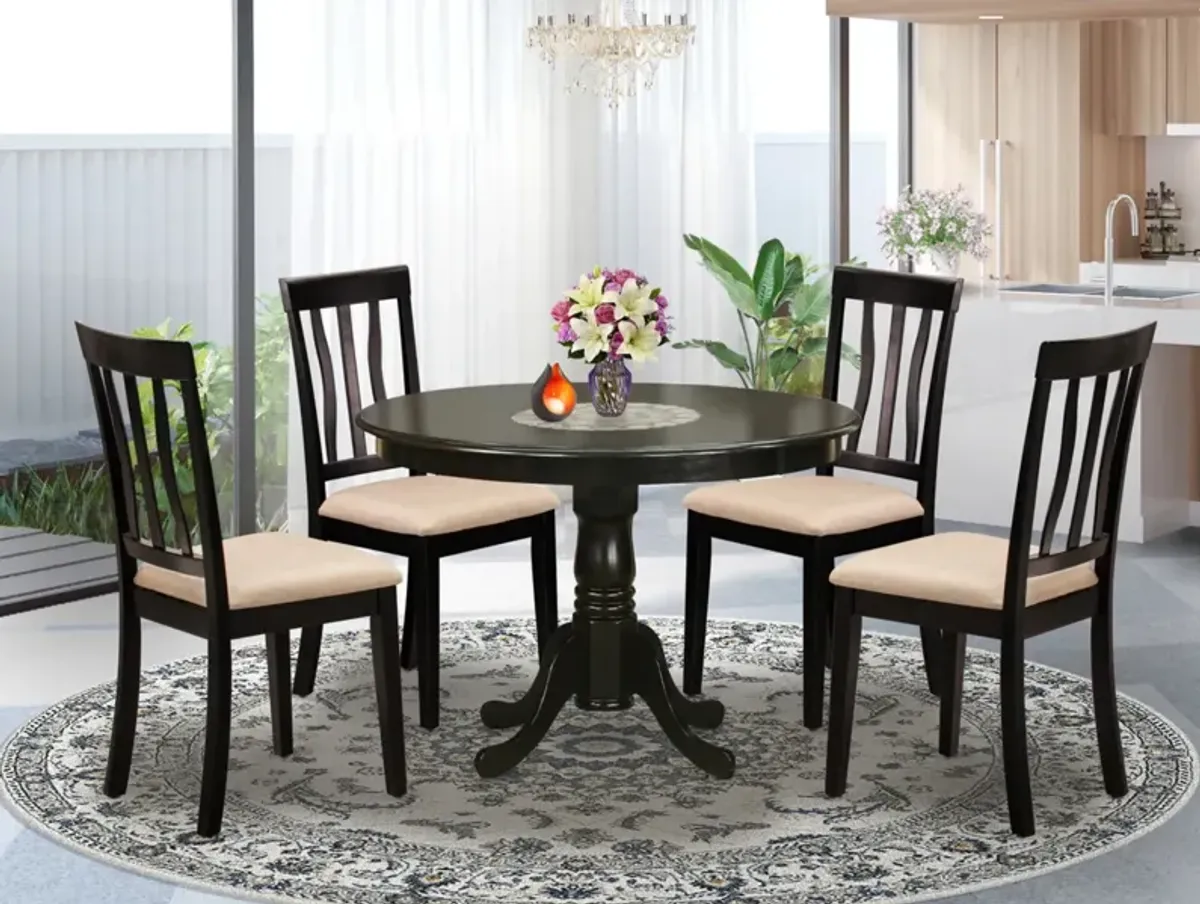 East West Furniture 5 Pc Kitchen Table set-Dining Table and 4 Dinette Chairs.