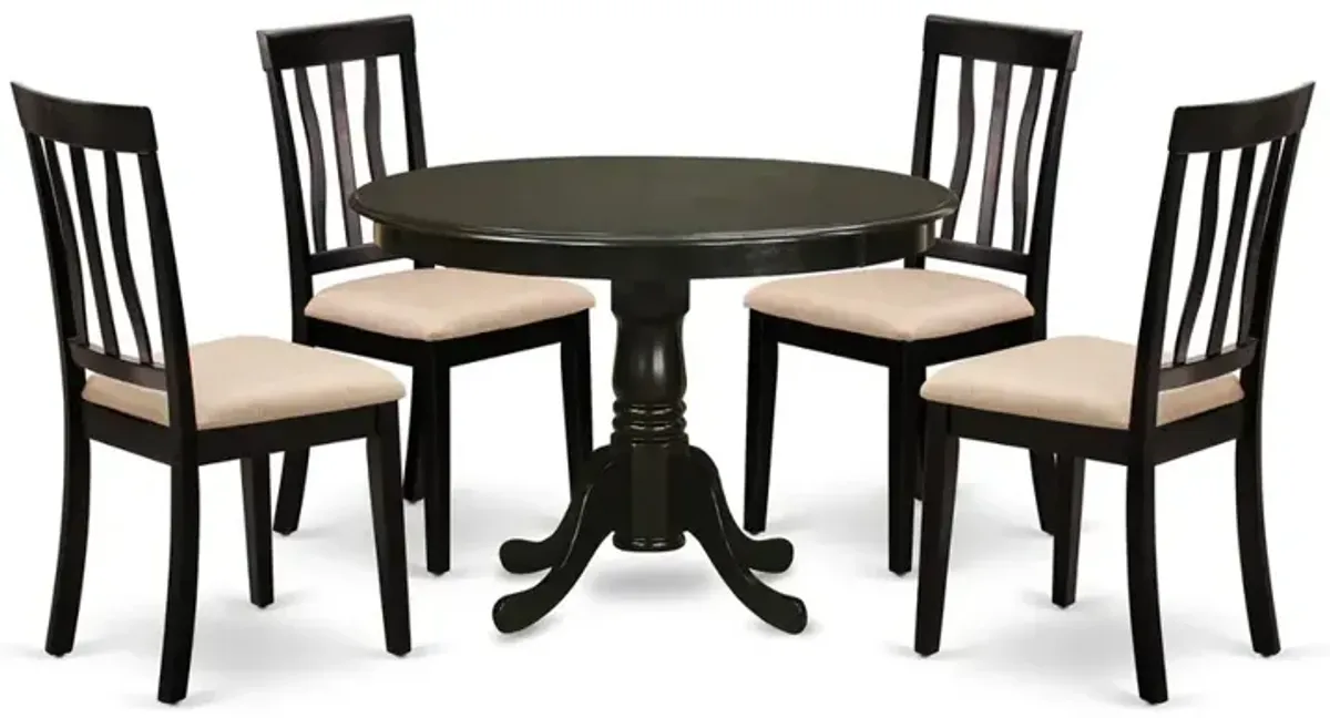 East West Furniture 5 Pc Kitchen Table set-Dining Table and 4 Dinette Chairs.