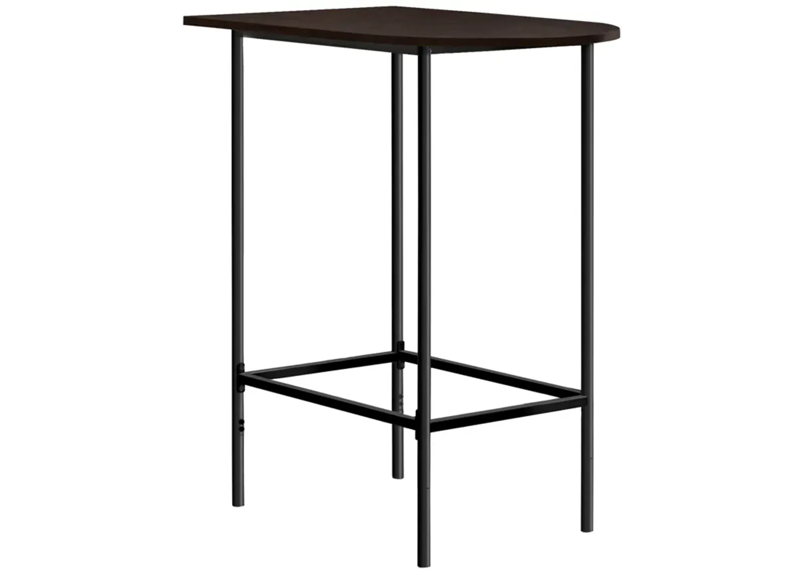 Monarch Specialties I 2345 Home Bar, Bar Table, Bar Height, Pub, 36" Rectangular, Small, Kitchen, Metal, Laminate, Brown, Black, Contemporary, Modern