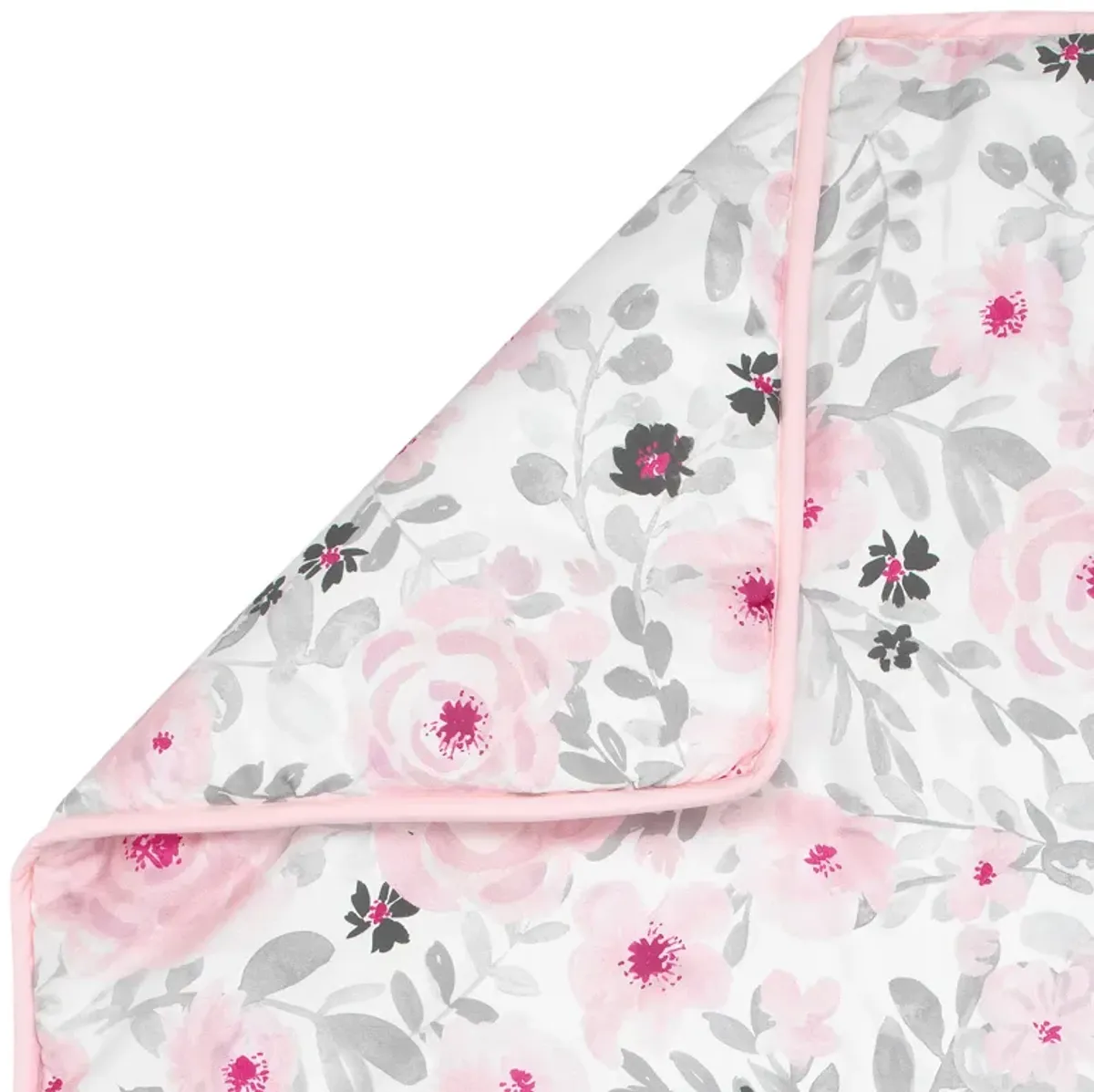 Bedtime Originals Blossom Pink Watercolor Floral 3-Piece Baby Crib Bedding Set