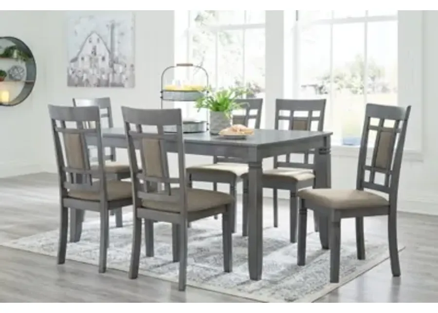 Jayemyer Dining Table and Chairs (Set of 7)