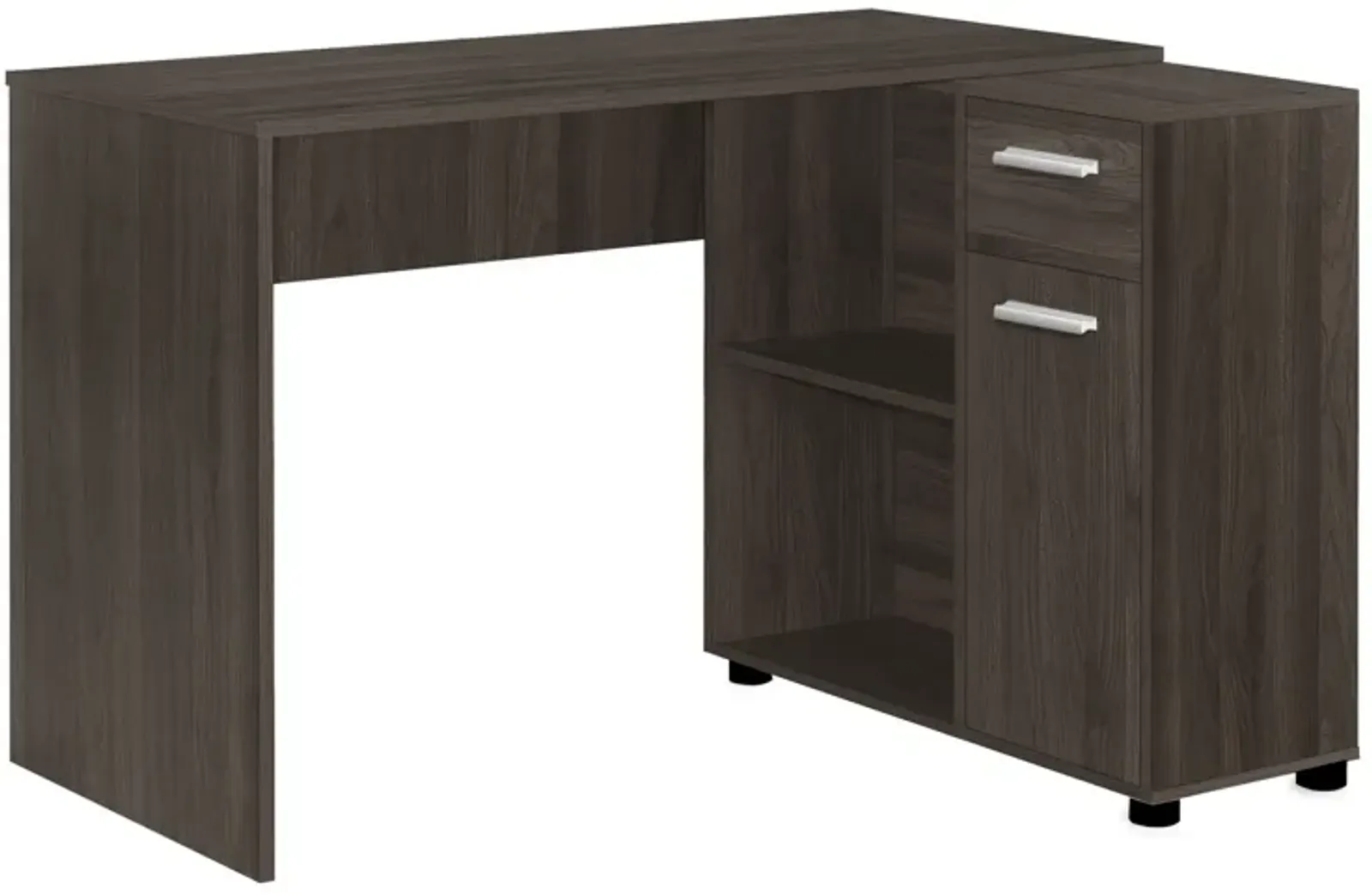 Monarch Specialties I 7349 Computer Desk, Home Office, Corner, Storage Drawers, 46"L, L Shape, Work, Laptop, Laminate, Brown, Contemporary, Modern