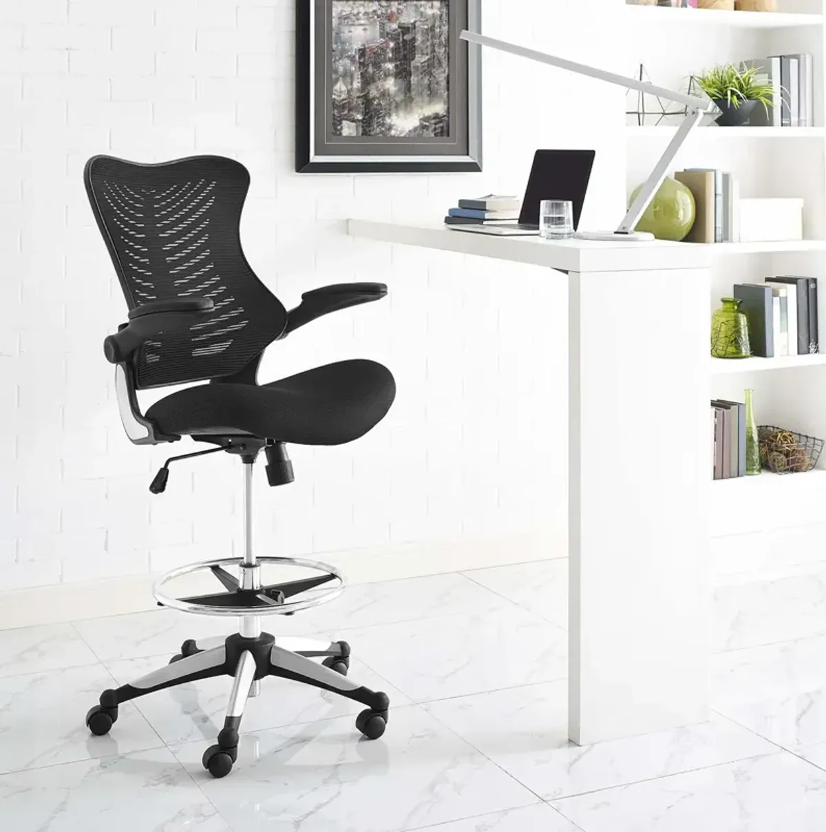 Modway Furniture - Charge Drafting Chair Black