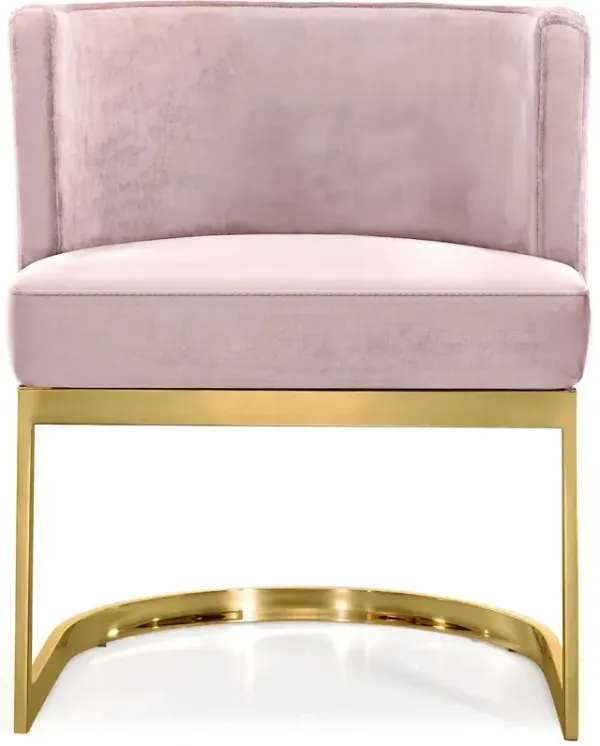 Meridian Furniture Gianna Pink Velvet Dining Chair